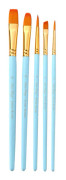 ZhuTing 2 Packs Art Oil Painting Beginner Nylon Wool Watercolor Hook Line Pen(5 PCS/Set Matte Blue)