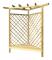 vidaXL Hörnpergola med säte 130x130x197 cm impregnerad furu