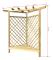 vidaXL Hörnpergola med säte 130x130x197 cm impregnerad furu