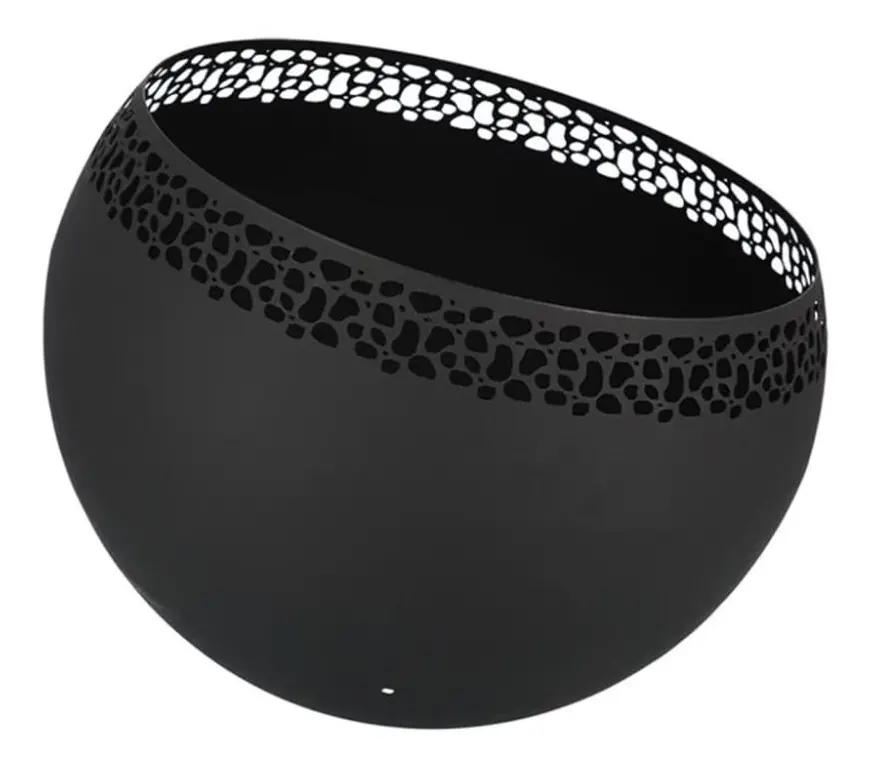 Esschert Design Eldkorg svart hålmönster