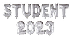 Ballonger Folie Student Examen Silver 1 Set