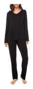 Lady Avenue Bamboo Pyjamas With Lace Long Sleeve