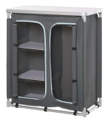 Rootz Camping Skåp Bärbar Kökslåda - Grå - Aluminium, Tyg, Mdf - 37,79 cm x 19,48 cm x 40,94 cm