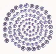 Självhäftande Rhinestones 100 st - Lilac
