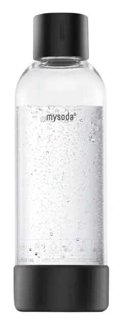 mysoda PET-flaske 1L Premium Bottle 1 pack Black Sort