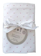 Örngott spjälsäng vit/rosa dotty eko