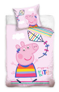 påslakan Peppa Pig 100 x 135 cm bomullsrosa