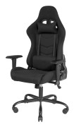DELTACO GAMING DC220 - Spelstol - ergonomisk - högsvart - armstöd - T-formad - aluminium, mjuk canvas - svart