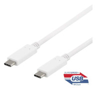 DELTACO USBC-1407 - USB-kabel - USB-C (hane) till USB-C (hane) - USB 3.1 Gen 2 - 1 m - svart