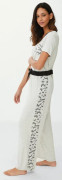 Debenhams Womens/Ladies Marl Butterfly Panelled Pyjama Bottoms