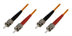 DELTACO fiberkablage ST - ST, duplex, 62,5/125, multimode, OM1, 0,5m