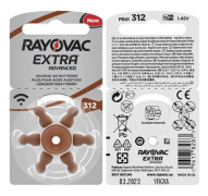 60 PCS Rayovac Extra Performance Hörselapparat Batterier 1,45V 312 312A A312 PR41 Zink Air Batteri