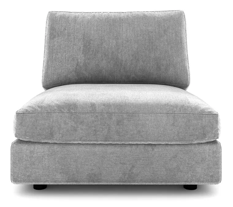 ALSTAD Mittmodul 90 cm Chenille Grå