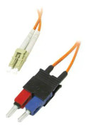 85257 - C2G Low-Smoke Zero-Halogen - Patch-kabel - LC multiläge (hane) till SC-läge (multi-mode) (hane) - 3 m - fiberoptisk - 62,5/125 mikron - orange