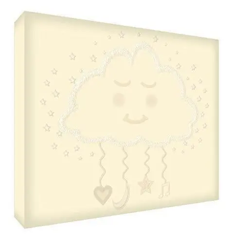 Feel Good Art CLOUD-A7BLK-20FR - KVM SWITCH - Happy Cloud Dekorativ födelsepresentplatta i akryl/klar kräm