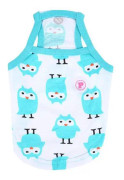 Puppia NAPB-TS7110-AQ-L - KVM SWITCH - Baby Owl Hundtröja Blå Stor