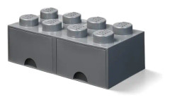 Room Copenhagen Room Copenhagen LEGO Storage Brick Drawer 8, storage box (dark grey, two drawers)