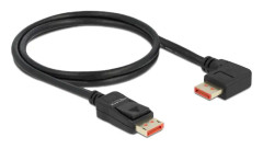 Delock - DisplayPort-kabel - DisplayPort (hane) rak till DisplayPort (hane) högervinklad - DisplayPort 1.4 - 1 m - 8K60 Hz (7680 x 4320) stöd - svart