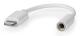 Lightning Adapter | Apple Lightning, 8-stifts | 3.5 mm Hona | Nickelplaterad | 0.10 m | Rund | TPE | Kuvert