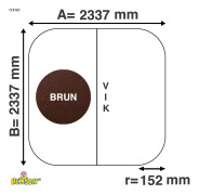 Spalock Kvadratiskt | Brunt | 112161