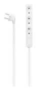 Hama 00223020, 3 AC-utgångar, 2,5 m, Kabel, Vit