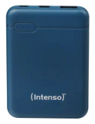 Intenso Powerbank XS5000 - Strömförsörjningsbank - 5000 mAh - 2.1 A - 2 utdatakontakter (USB, 24 pin USB-C) - på kabel: USB-C - petrolium