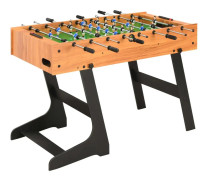 vidaXL Fotbollsbord hopfällbart 121x61x80 cm ljusbrun