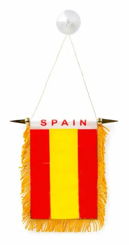 Flagga 12 cm Spanien Sugproppsfäste