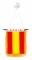 Flagga 12 cm Spanien Sugproppsfäste