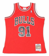 Baskettröja Mitchell & Ness Chicago Bull Dennis Rodman Röd