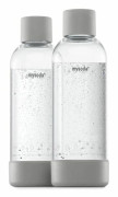 MY SODA 2PB10F-MG - Förpackning med 2 grå PET- och biokomposit 1L-flaskor
