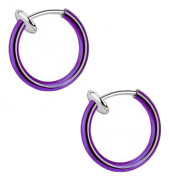 2-pack Clip-on Fake Piercing Utan Hål Näsring Septum Läppring