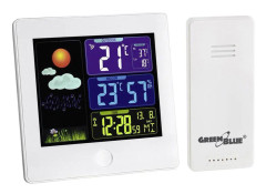 Wireless weather station with DCF GreenBlue GB521W WHITE