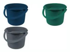 keeper städhink "mika eco", rund, 5 liter, blå färg: ekoblå, tillverkad av 100 % återvunnen plast, ergonomisk - 1 st (1170567900000)