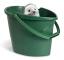 Spontex Eco Green hink 100 % återvunnet material med infällt grepp i botten av hinken, 10L kapacitet, 19800212, grön