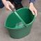 Spontex Eco Green hink 100 % återvunnet material med infällt grepp i botten av hinken, 10L kapacitet, 19800212, grön
