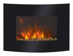 Rootz Elektrisk öppen spis - Elektrisk öppen spis Spis - Vägg öppen spis - Öppen spis - 65 X 11,4 X 52cm