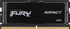 Kingston FURY Impact - DDR5 - sats - 16 GB: 2 x 8 GB - SO DIMM 262-pin - 4800 MHz / PC5-38400 - CL38 - 1.1 V - ej buffrad - on-die ECC