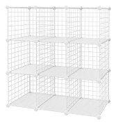 Metall Förvaringshylla DIY Kubförvaring 93 x 31 x 93 cm