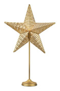 Julstjärna på fot Rustic Guld