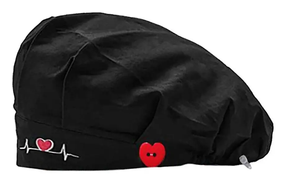 Arbetsmössa med modetryckknapp