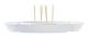 Snacksbricka DKD Home Decor Blå Naturell Bambu Stengods Medelhavs 23,5 x 23,5 x 7 cm