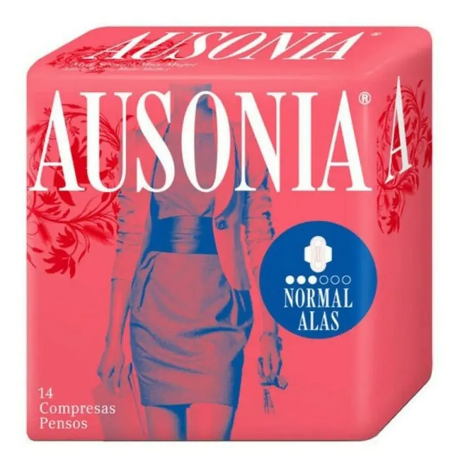 Normala dambindor med vingar Ausonia (14 uds)