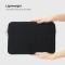 Diamond Texture Laptop Power Bag, Size: 16 x 13 x 1.5cm (Black)