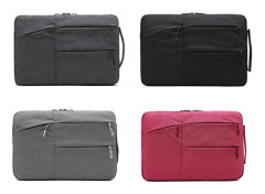 Zipper Type Polyester Business Laptop Liner Bag, Size: 14 Inch(Light Grey)