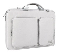 ST11 Polyester Thickened Laptop Bag with Detachable Shoulder Strap, Size:15.6 inch(Silver Gray)