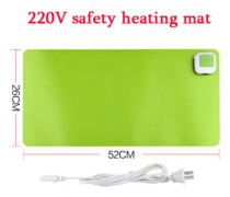 220V Electric Hot Plate Writing Desk Warm Table Mat Blanket Office Mouse Heating Warm Computer Hand Warmer Desktop Heating Plate, Color:Green Small Si