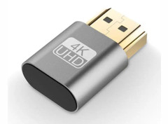 VGA Virtual Display Adapter HDMI 1.4 DDC EDID Dummy Plug Headless Display Emulator (Grey)