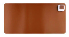 220V Electric Hot Plate Writing Desk Warm Table Mat Blanket Office Mouse Heating Warm Computer Hand Warmer Desktop Heating Plate, Color:Brown Small Si
