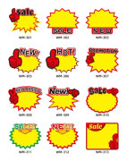 WM-302 10bags 9x7cm Explosion Sticker Product Price Tag Supermarket Price Label